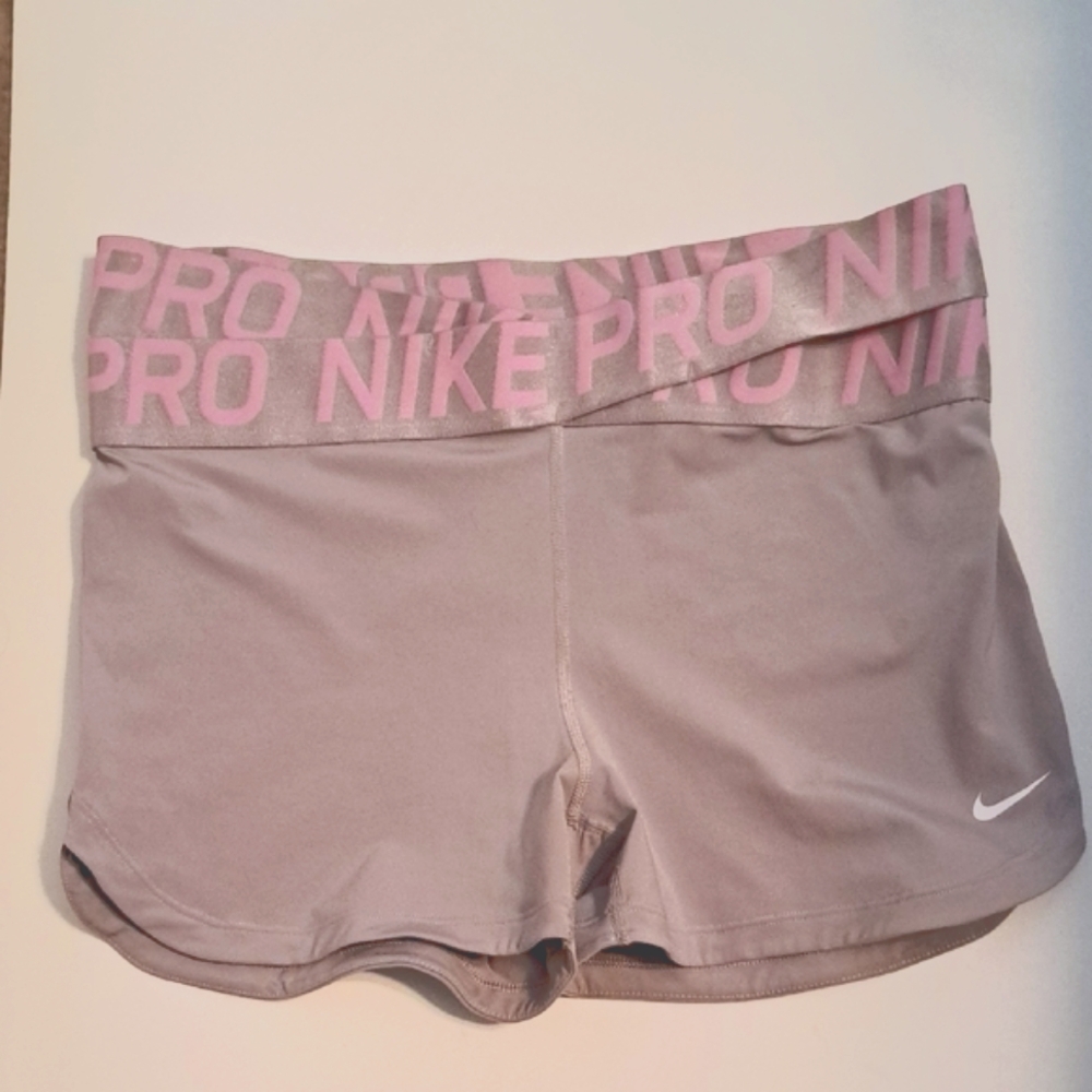 Nike Pro Intertwist Gray and Pink Shorts